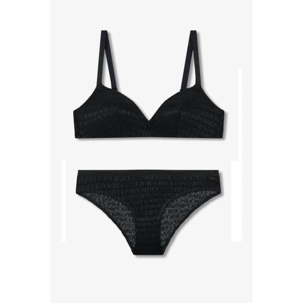

Emporio Armani Women S meSh Padded Triangle Bra Brief Set 0825181502 0825111502 M(80)/XS(85)