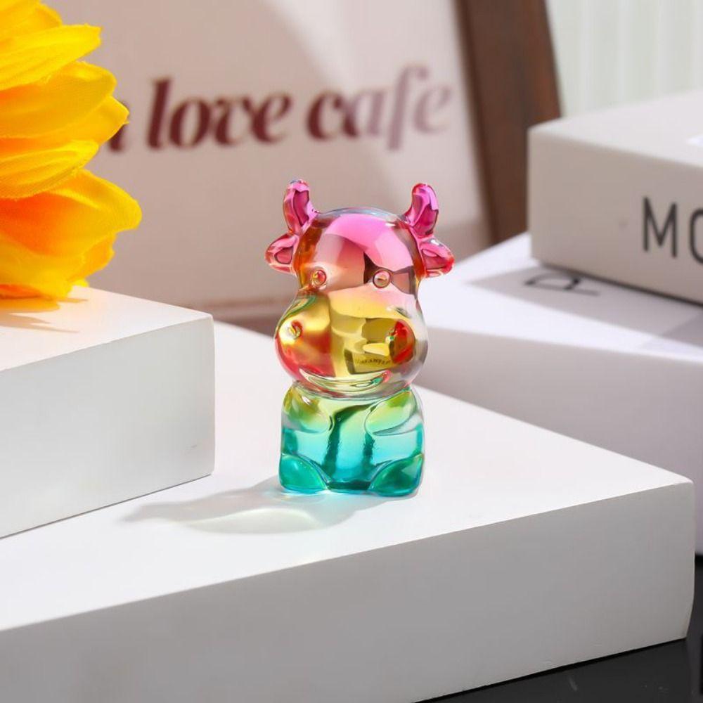 Crystal Cartoon Animal Figurines Elegant Mini Miniature Figure Desktop Ornament