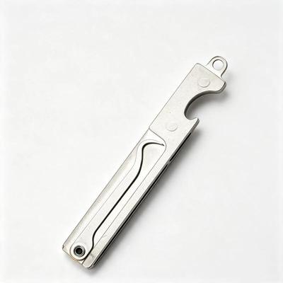 Easy To Carry Stainless Steel Foldable Toothpick with Keychain Solid Build Reusable for Daily Outdoor Activities
