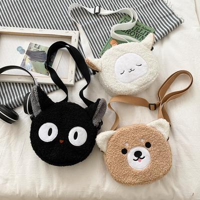 Cute Doll Shoulder Bag Winter New Style Bag Women Casual Cartoon Crossbody Bag Trendy Small Round Bag Women Bag