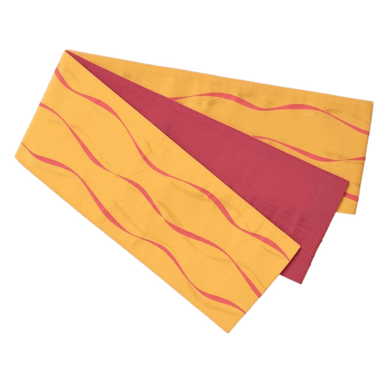 

Двосторонній пояс юката Кірю Орі, Поезія ниток, Хиткі смуги, Зроблено в Японії [Warakugure] (Жовтий) жовтий