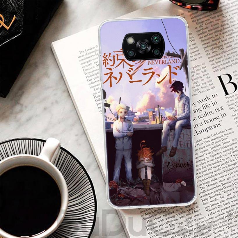 The Promised Neverland Anime Cover For Xiaomi Poco X3 X4 NFC M3 M2 M4 Pro Phone Case F3 F2 F1 Mi Note 10 Lite A3 A2 A1 CC9 Print