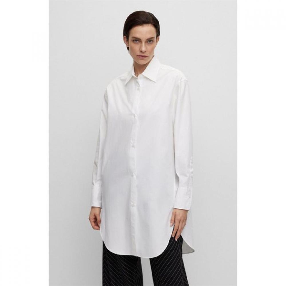 BoSS 30  Off Women S Chiffon Long blouSe White  50505133100 36