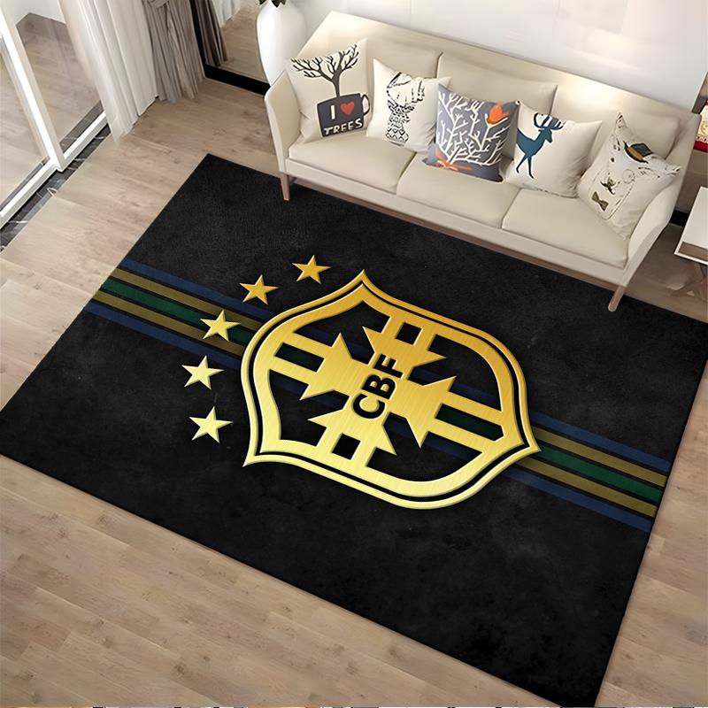 Brazil CBF Logo Designed floor mat, suitable as a non-slip mat for the living room or bedroom sofa