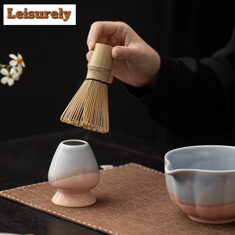 Kiln-change Ceramic Petal Matcha Bowl Tea Ripen Ice Cream Glaze Tea Set Accessories Song Dynasty Tea-shop Tool Tea Brush Holder