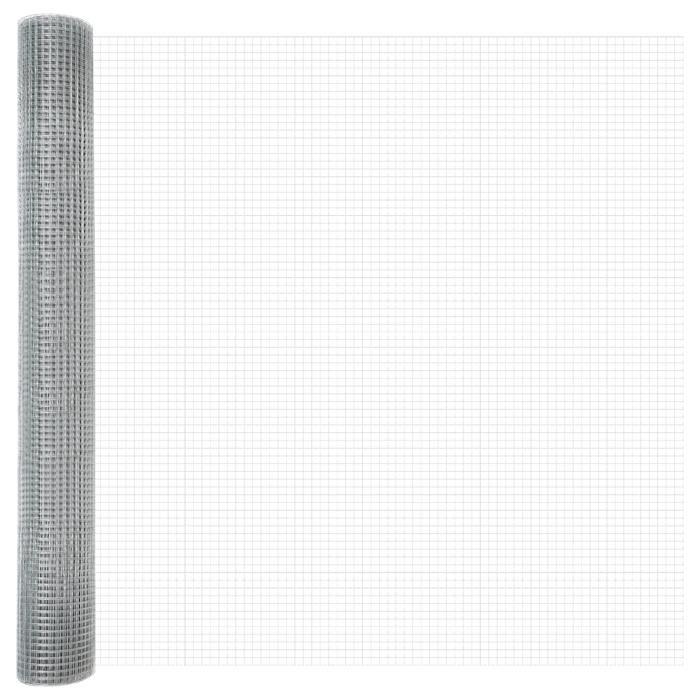VidaXL Clôture en fil soudé avec 22 poteaux U Argent 1.4x25 m Acier 3336370
