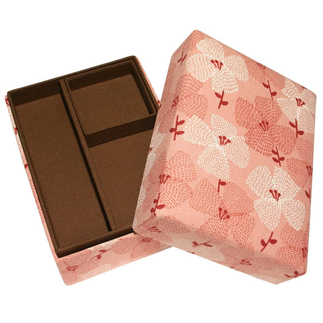 

Швейный цветок, сделанный с подвесной коробкой для швейного набора, розовый, 80% хлопок, 20% лен, Япония, ткань, хранение, SH-306