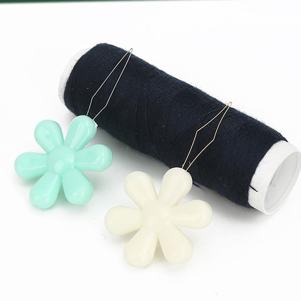 100 Pcs Flower Needle Threader Needle Threading Tool Sewing Accessories for Large Eye Needle Hand DIY Sewing