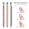 Nail Art Double-Ended Cat Eye Magnet Wand with Steel Balls for Light Glass Beads