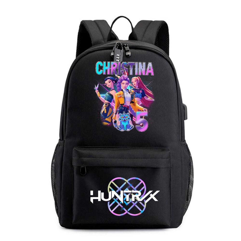 Anime Cartoon K-Pop Demon Hunters Printed Backpack for Teenager Student Bookbag Schoolbag Women Large Capacity Waterproof Travel Bag Gift