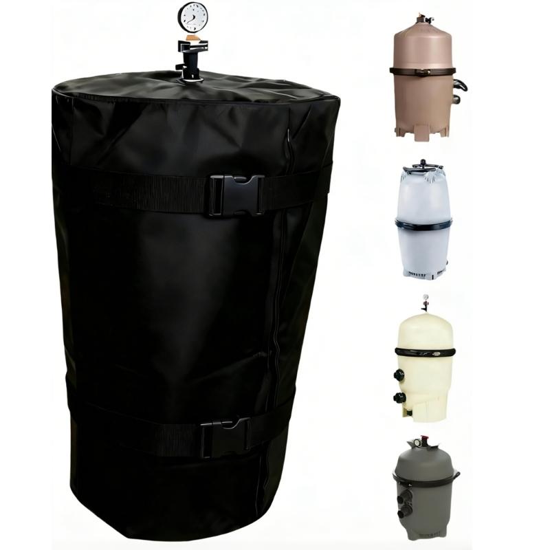 

Multipurpose Swimming Pool Filter Cover 28.3 By 50 Inches Having Adjustable Clasps For Above Ground And Inground Pools 1