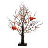 40cm Retro Luminous Christmas Tree Ornament Red Berry Bird Desktop Christmas Tree Navidad New Year Home Decoration Accessory