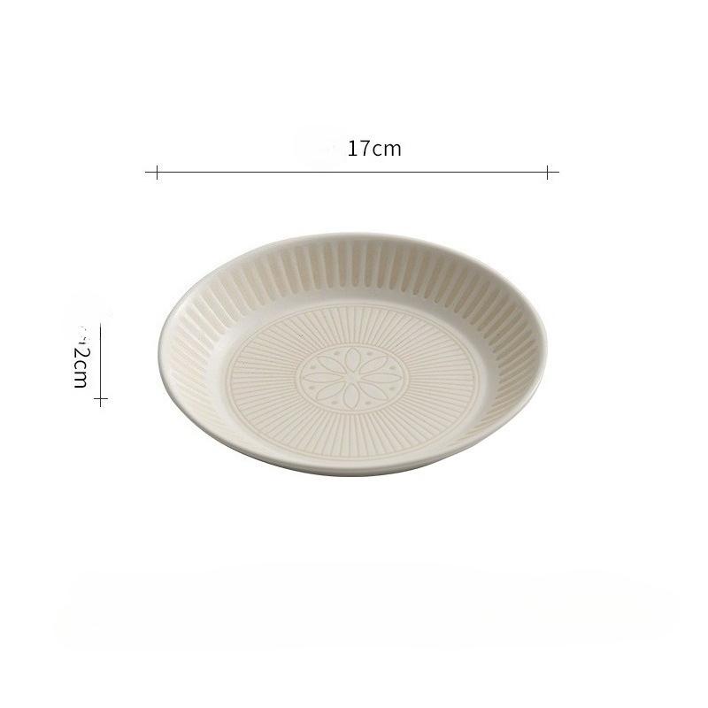 

Printed Embossed Deep Dinner Plate 6.6 inches белый