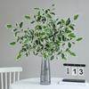 Plantes Vertes Simulées Branche de Ficus Cordata Verdure Artificielle Faible Entretien Feuilles en Soie Réalistes Décor pour Maison Jardin Événement