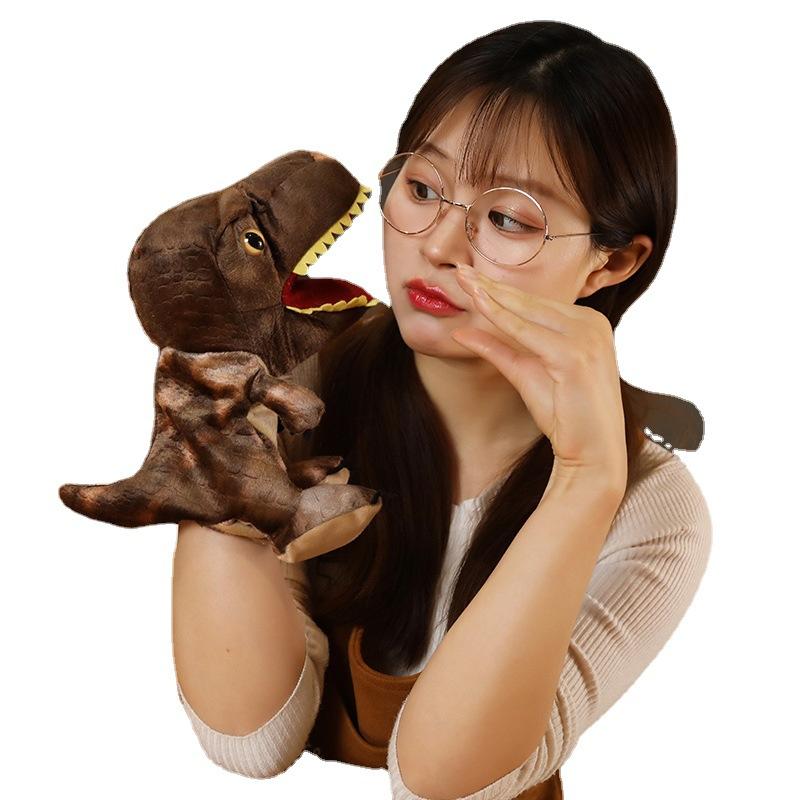 Cute Dinosaur Children's Finger Dolls Can Move And Open Their Mouths Hand Puppets Telling Learning Funny Accompany Toy Gift