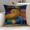 Funny DDog ManS Cushion Cover Breathable and skinfriendly linen pillowcase square removable and washable cushion