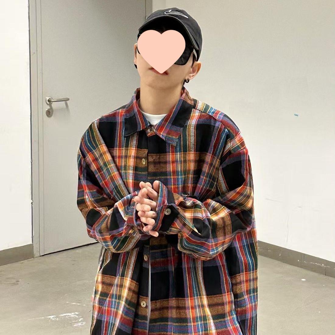 

Унисекс Модная Ретро Клетчатая Рубашка с Длинным Рукавом – Идеально подходит для Весенних и Осенних Парных Образов 3XL (170-190 kg)