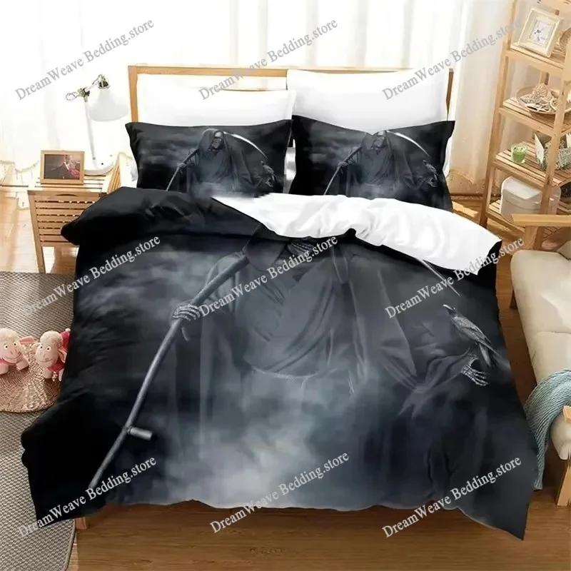 Dark Grim Reaper Bedding Set Duvet Cover 3d Bedding Fashion Design Decoration King Duvet Cover Set Double Bed Set Bedding Sets96