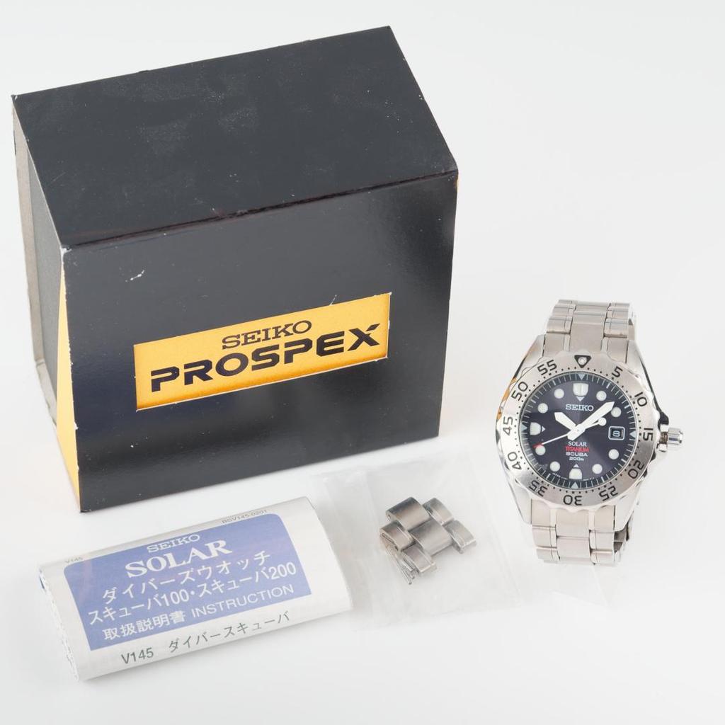 [USED] Battery replaced SEIKO PROSPEX Diver Solar Titanium