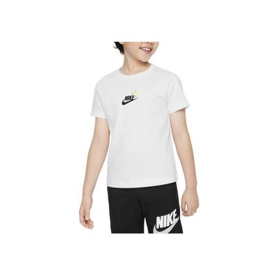 Logo T-Shirt With Letter Print Crew Neck Short Sleeve Kids Tops White HM9278-100
