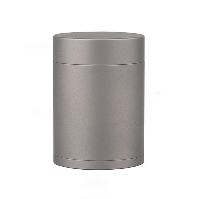 Titaniumlegering Dubbeldeks Luchtdichte Pot Waterdichte Capsule Reistoestellen Opslagcontainer Thee Bus Bladeren Afgesloten Bus Gereedschap