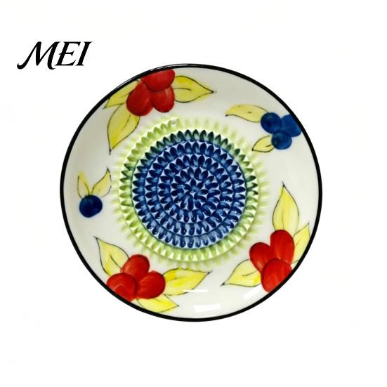 Garlic Paste Maker Ceramic Grater Bowl, Multifunctional Ginger Mincer Plate Olive Oil Dip Mixer Bowl for Food, Spanish Tomato Roaster Dish,