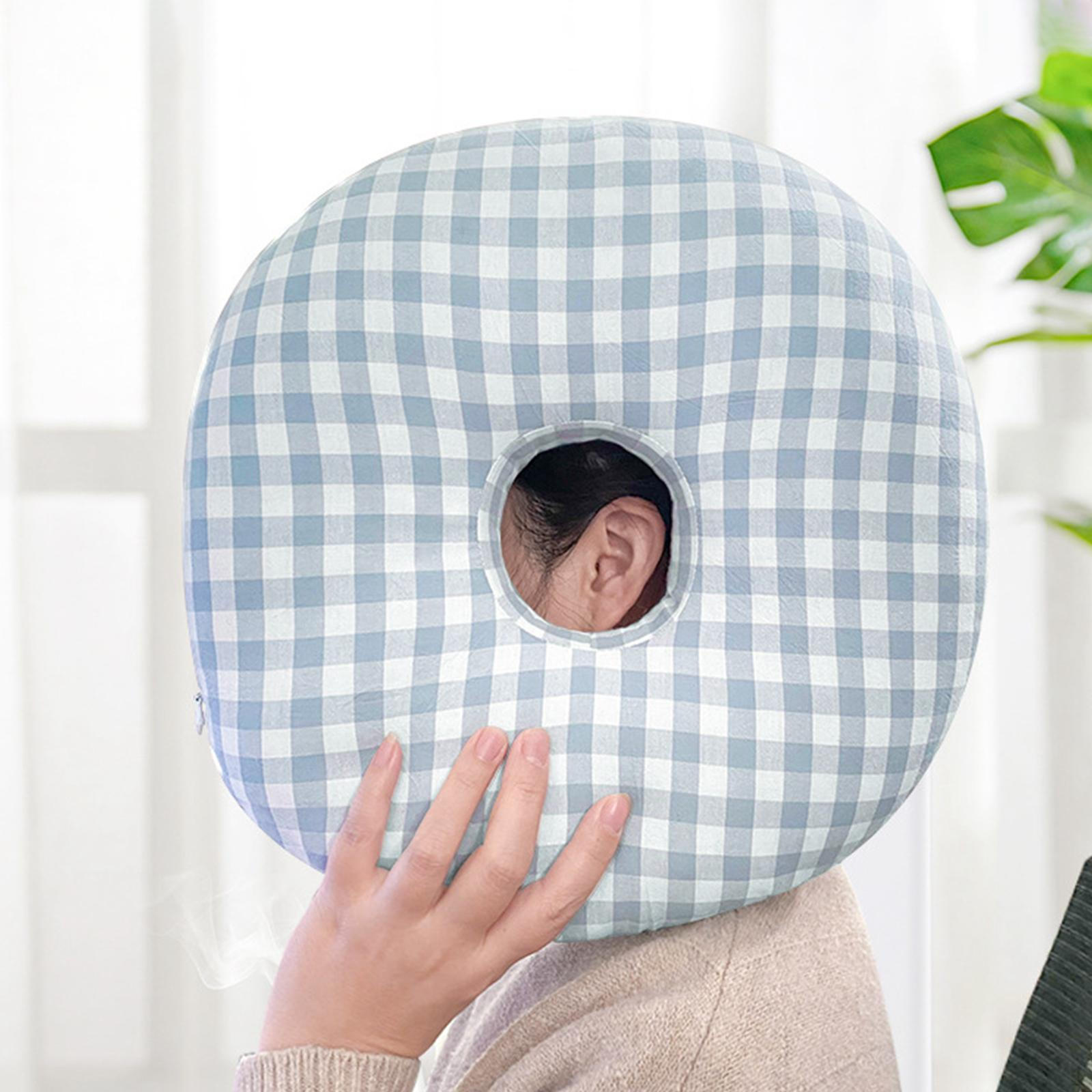 

Дышащая невидимая молния с моющейся защитной подушкой для сна с отверстием для ношения Blue Plaid