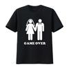 Funny Game Over Design Bachelor Party Men Wedding Groom T Shirt Vintage Washed Designer Clothes Comfortable Graphic Casual