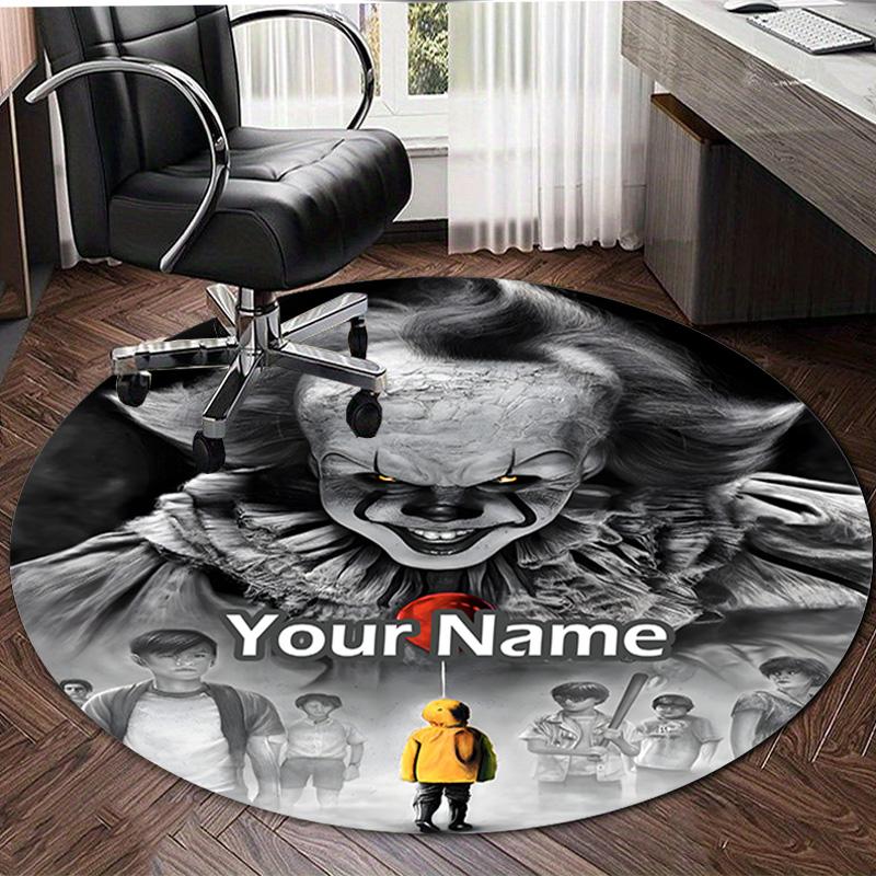 Personalized P-Pennywise Round Chair Office Rug - Perfect for Mat, Office Chair & More - Ideal Gift for Birthdays and Holidays