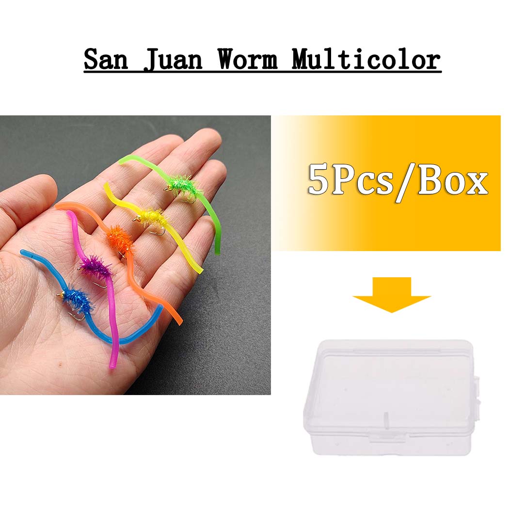 

Мушки для ловли форели нахлыстом - San Juan Worm Power Bead 1 дюжина мушек для ловли мокрой нимфы - 5-10-20 шт. 5Pieces
