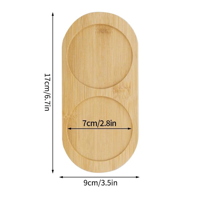 Bamboo Tray Irregular Flower Pots Multifunctional  Wood Saucer Kitchen Decorative Wooden Plate Coffee Cup Coaster Food Cake Mat