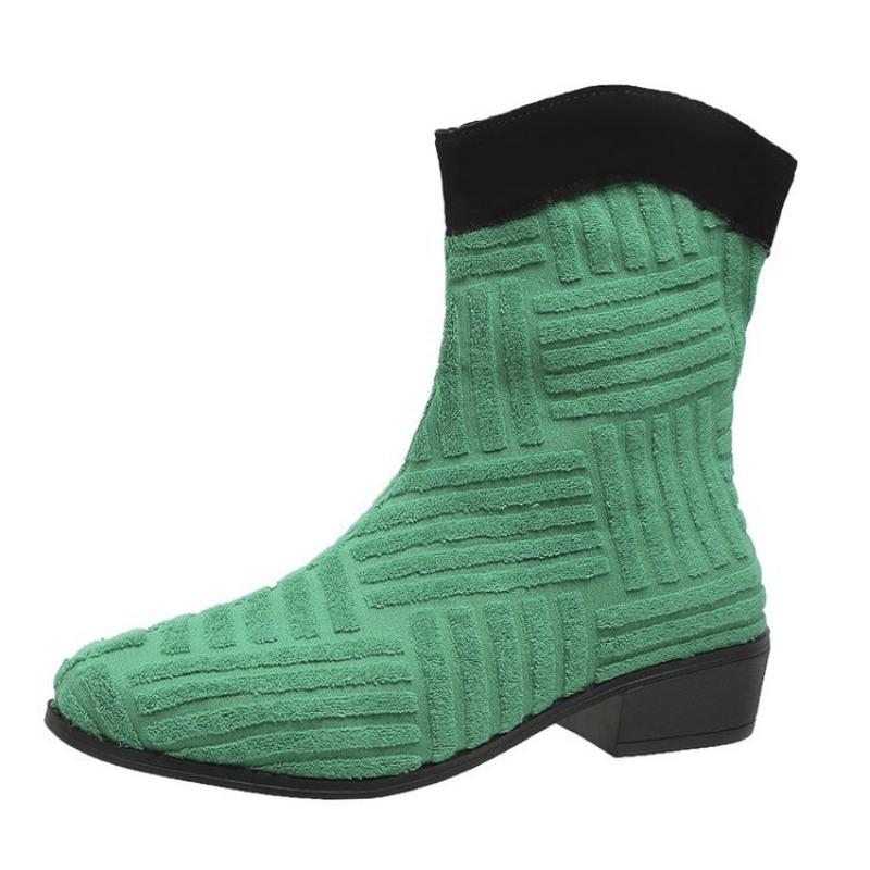 Winter new fashion women's boots suede sleeve artificial short plush square heel boot cover to keep warm