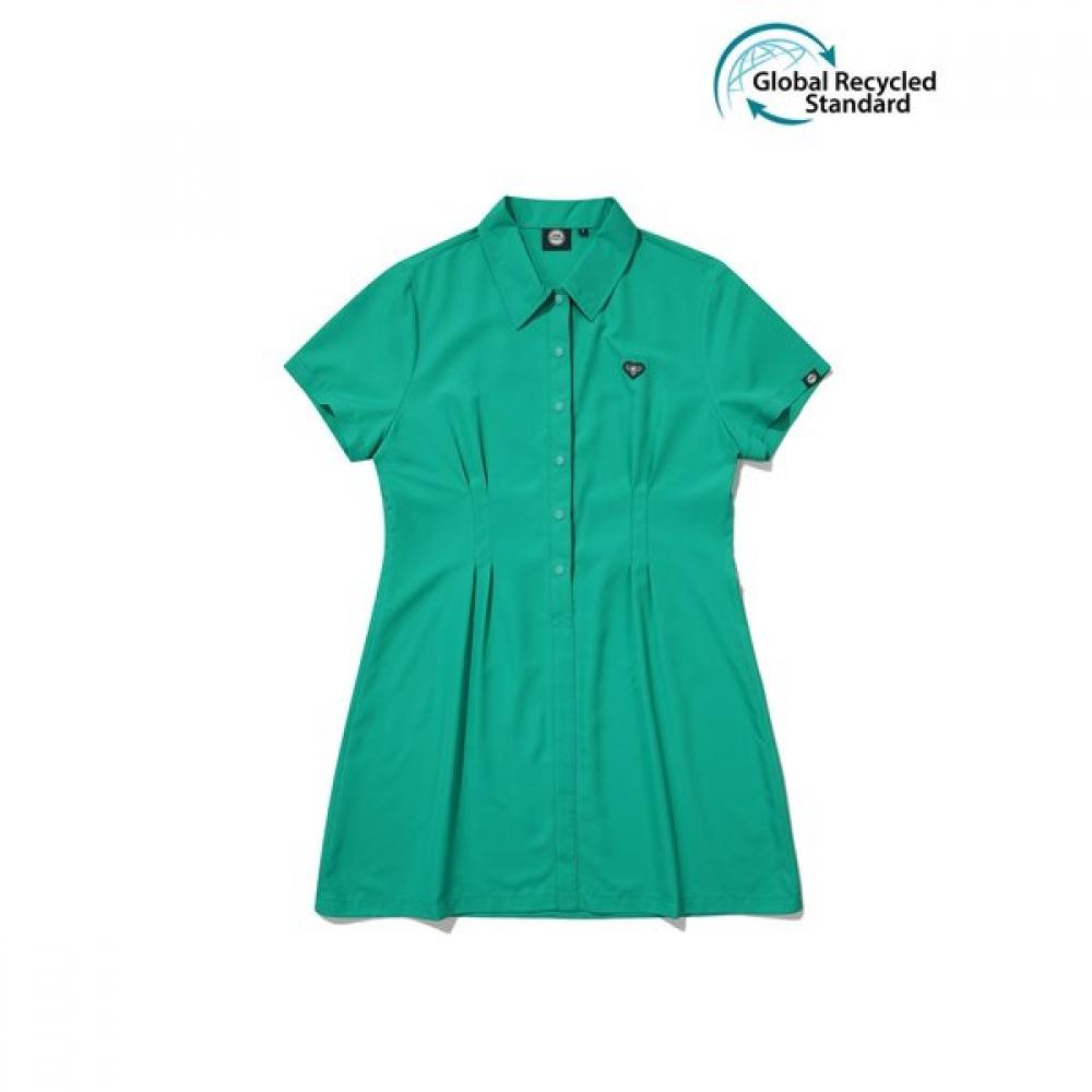 Women S Knit Collar Point Woven dreSS BLACK/70