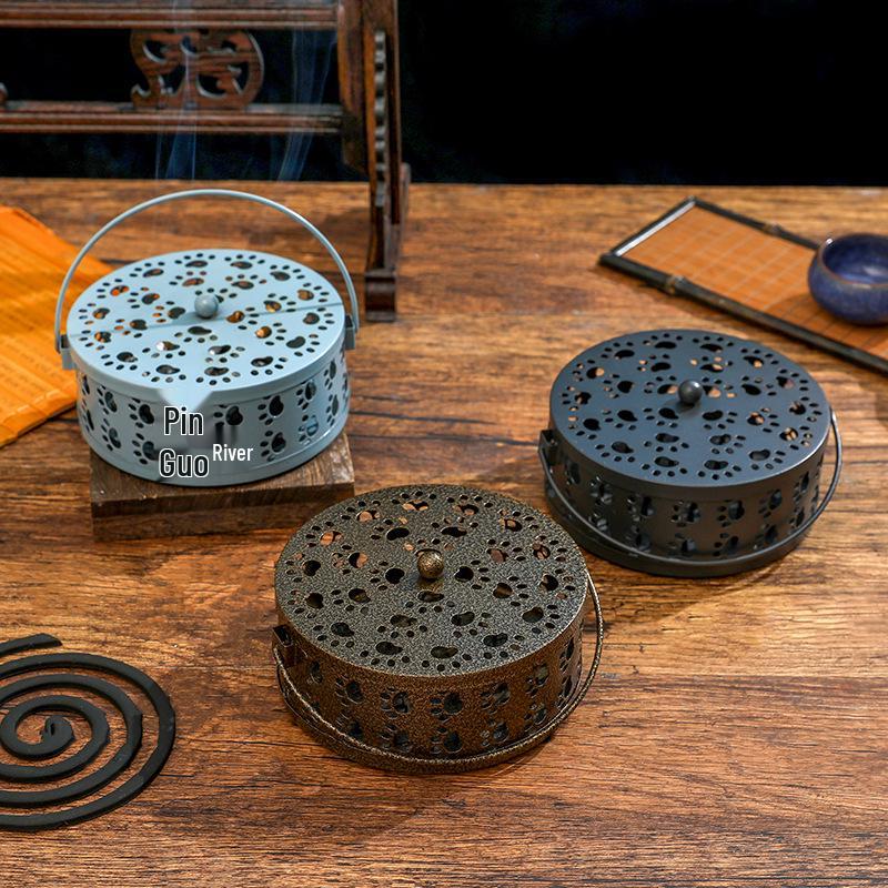 Creative Cat Paw Indoor Aromatherapy & Mosquito Coil Burner - Fireproof Wrought Iron Holder
