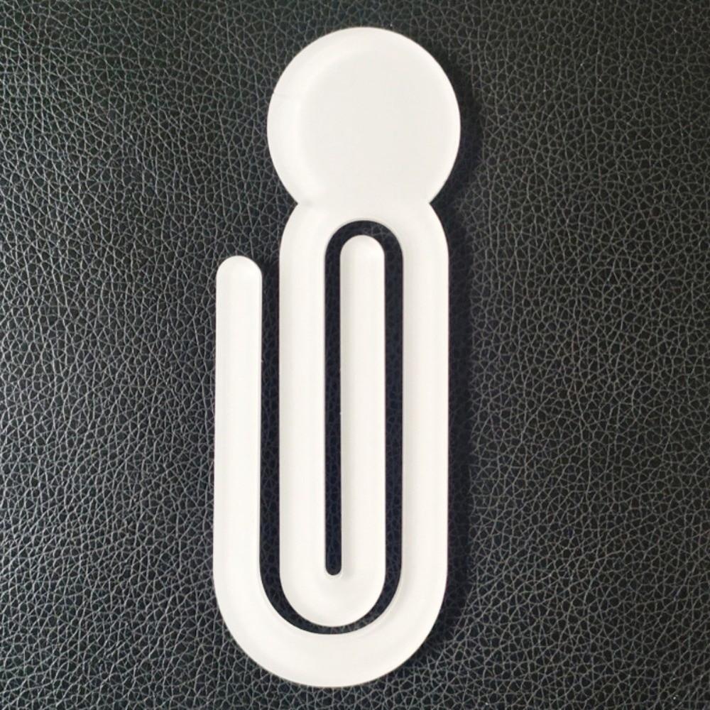 9pcs Creative Heat Transfer Bookmark Acrylic DIY Pattern Paper Clip  School Office Stationery