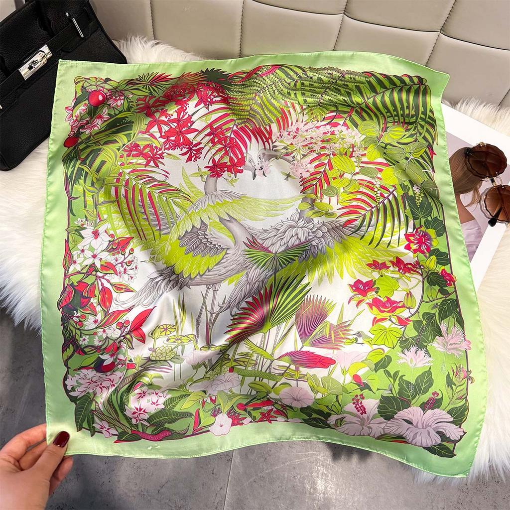 Fashion Square Fashion Foreign Style Small Silk Scarf Women'S Headband Decorative Scarf Dual-Purpose Small Square Scarf New Scarf