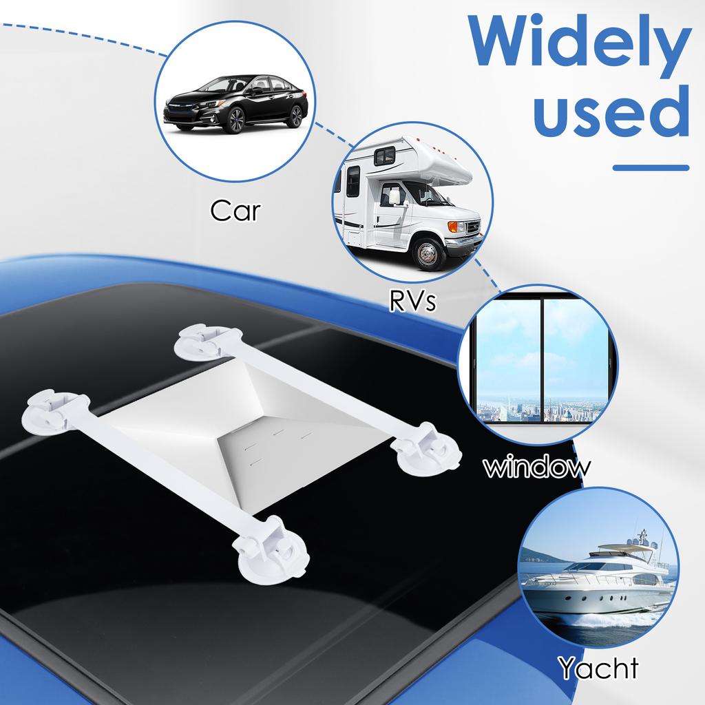 Sunroof Suction Cup Mount Aluminum Alloy Suction Cup Car Mount Portable Car Mounting Kit with Strong Suction Design for RVs