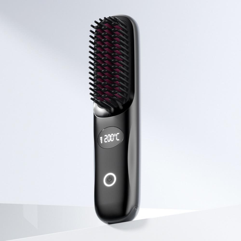 Anti-Scald Protection Electric Hair Straightener Brush Negative Ion Styling Tool  Personal Care