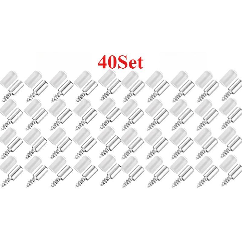 50/30/20Set Screws Screw Shelf Dowels Tool Boxs Rubber Sleeves Bolt Support Nails Wooden Glass Wardrobe Fasteners Hardware