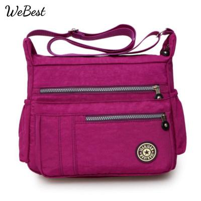 New Nylon Fabric Bag Women Shoulder Crossbody Bag Korean Casual Large Capacity Multi-Pocket Mom Bag