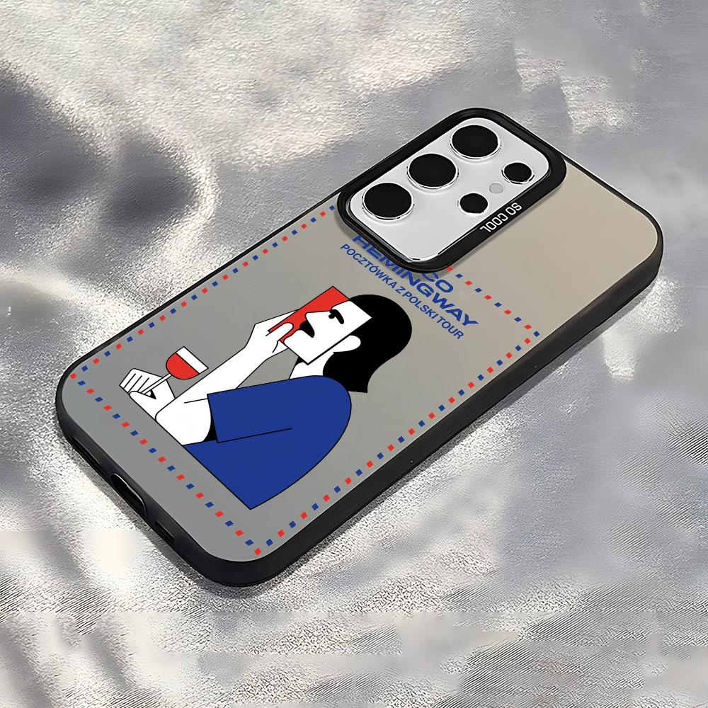 Singer T-Taco Hemingway Phone Case For Samsung Galaxy S25 Edge S24 S23 S22 S21 S20 Ultra Funda Silicone Silver Cover