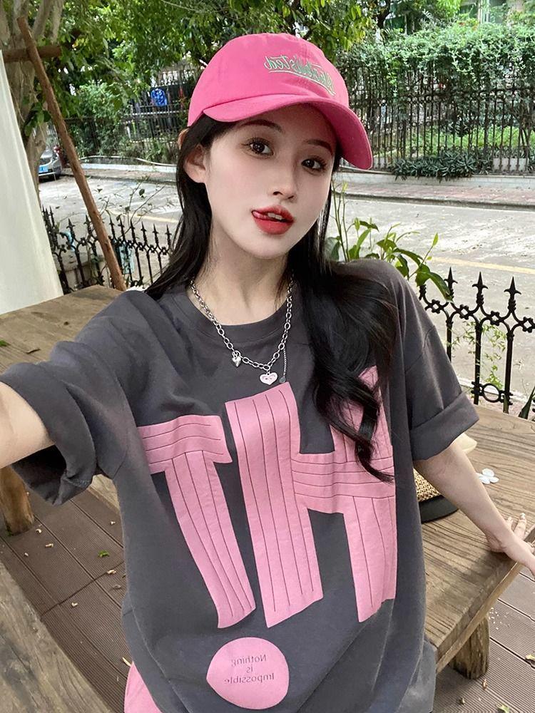 Trendy Women's Summer 2025 Loose T-Shirt & Wide-Leg Shorts Two-Piece Set