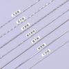 Sterling Delicate Box Chain Necklace Women Adjustable 405cm Length White Gold Rose Finish
