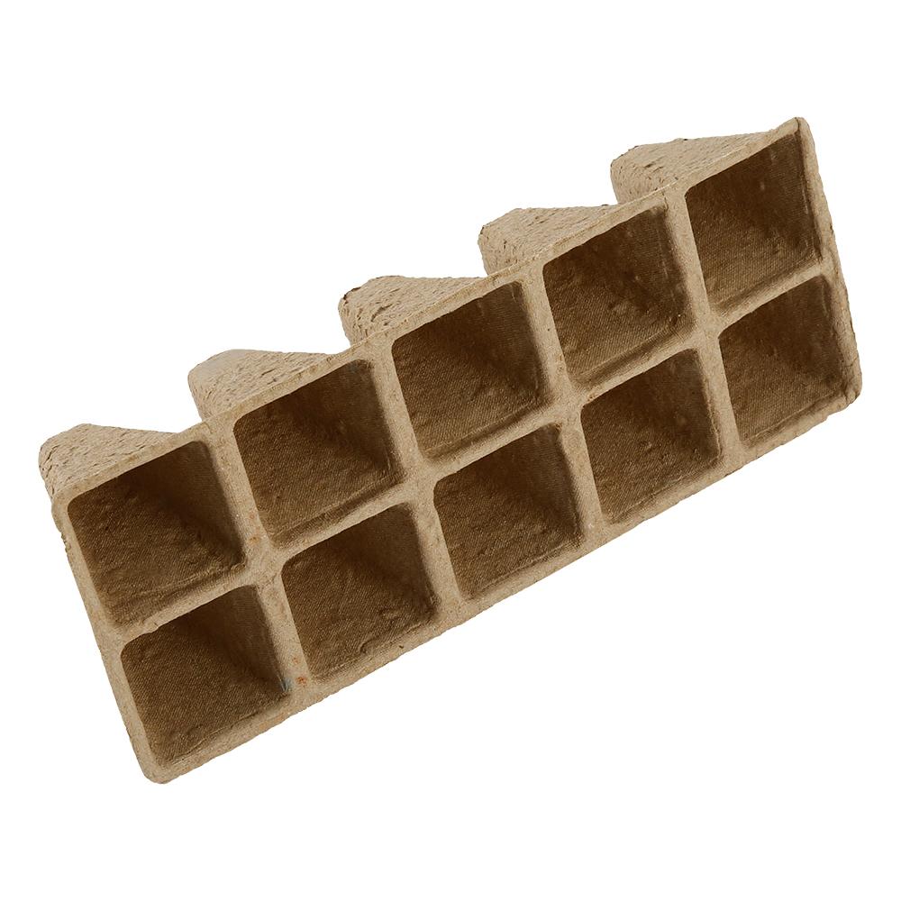 10Pcs 10 Grids Peat Pots Seed Starter Peat Pots Biodegradable Sprouting Seedling Trays For Indoor And Outdoor Plants Gardening
