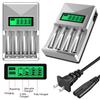 4-Slot AA AAA Battery USB Charger LCD Display Independent Charging Charger for AA AAA NIMH NI-CD Rechargeable Batteries