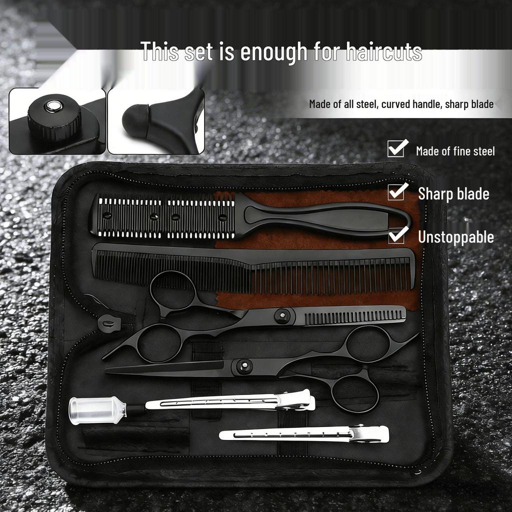 Hairdressing Shears Set: Straight, Thinning, Household & Beginner Scissors for Precise Haircutting