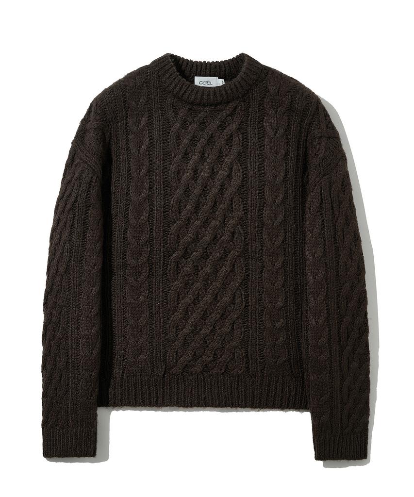 COSTUME O’CLOCK [2Pack] Round Fisherman Semi-Crop Knit 11 Color Cooskt050Set