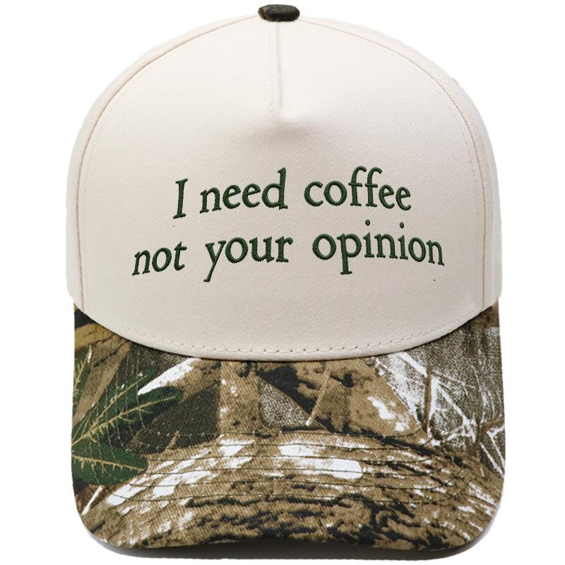 I Need Coffee Embroidered Truck Driver Hat Color Matching Fun Men and Women Casual Shade Dad Hat