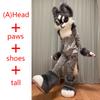 In Stock Fursuit Testa Economica Testa Animale Costume Gatto Testa Pelosa Kemono Cane Carino Testa Costume Gioco di Ruolo