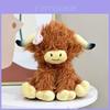 Highland Cow Plush Toy With Butterfly Bow For Kids And Collectors